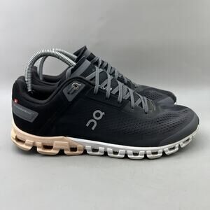 On Cloudflow Running Sneakers Women Size 9.5 Gray Pink Mesh Comfort Low Top Shoe